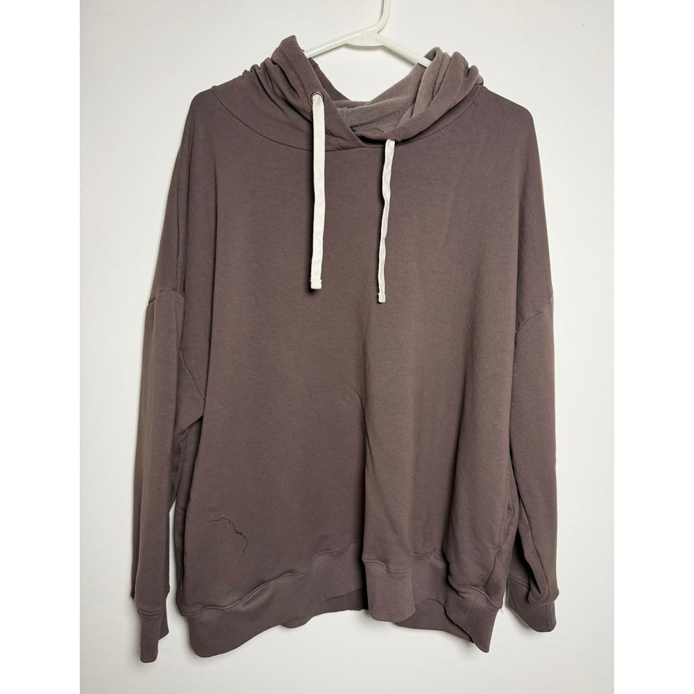 Buffalo David Bitton Womens XXL Brown Pullover Hoodie Sweatshirt Oversize Comfy